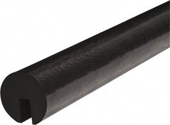 PRO-SAFE - 39" Long, Polyurethane Foam Type B+ Edge Guard - Black, 1" High x 2" Wide Side - USA Tool & Supply