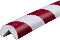 PRO-SAFE - 39" Long, Polyurethane Foam Type A Corner Guard - Red/White, 1" High x 2" Wide Side - USA Tool & Supply