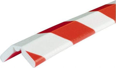 PRO-SAFE - 197" Long, Polyurethane Foam Type W Bumper Guard - Red/White, 1" High x 2" Wide Side - USA Tool & Supply