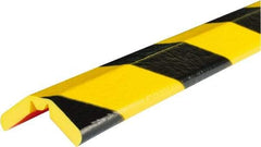 PRO-SAFE - 197" Long, Polyurethane Foam Type W Bumper Guard - Black/Yellow, 1" High x 2" Wide Side - USA Tool & Supply