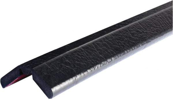 PRO-SAFE - 197" Long, Polyurethane Foam Type W Bumper Guard - Black, 1" High x 2" Wide Side - USA Tool & Supply