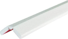 PRO-SAFE - 39" Long, Polyurethane Foam Type W Bumper Guard - White, 1" High x 2" Wide Side - USA Tool & Supply
