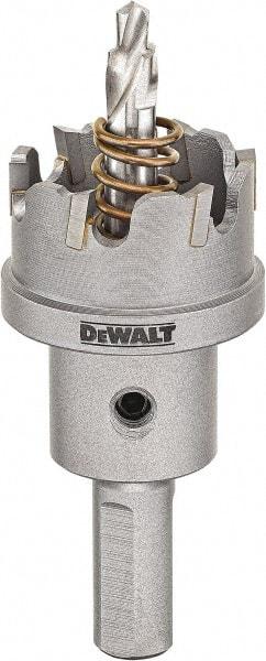 DeWALT - 1-1/8" Diam, 1/4" Cutting Depth, Hole Saw - Carbide-Tipped Saw, Toothed Edge - USA Tool & Supply