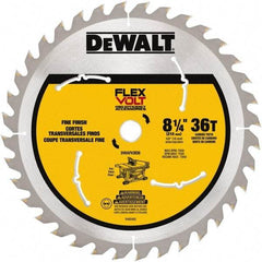 DeWALT - 8-1/4" Diam, 15.88mm Arbor Hole Diam, 36 Tooth Wet & Dry Cut Saw Blade - Steel, Smooth Action, Standard Round Arbor - USA Tool & Supply