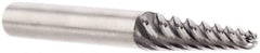 Kennametal - 6° Taper Angle per Side, 5mm Small End Diam, 29mm LOC, Solid Carbide 6 Flute Tapered Ball End Mill - AlTiN Finish, 100mm OAL, 0.4724" Shank Diam, 38° Helix - USA Tool & Supply