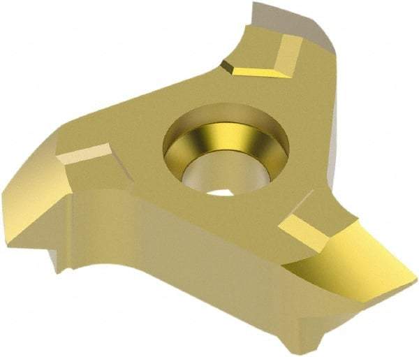 Seco - R335.14177, Internal Partial Profile 60° Threading Insert - 10 to 20mm Ext Pitch, 10 to 20mm Int Pitch, Neutral Insert, TiAlN/TiN Finish, Carbide - USA Tool & Supply