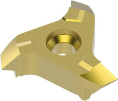 Seco - R335.14177, Internal Partial Profile 60° Threading Insert - 10 to 20mm Ext Pitch, 10 to 20mm Int Pitch, Neutral Insert, TiAlN/TiN Finish, Carbide - USA Tool & Supply