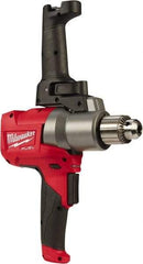 Milwaukee Tool - 18 Volt 1/2" Chuck Pistol Grip Handle Cordless Drill - 0-550 RPM, Keyed Chuck, Reversible, Lithium-Ion Batteries Not Included - USA Tool & Supply