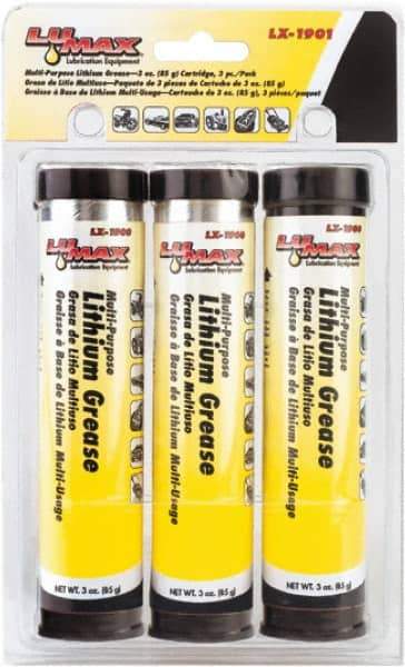 lumax - 3 oz Cartridge Lithium General Purpose Grease - High/Low Temperature, 265°F Max Temp, - USA Tool & Supply