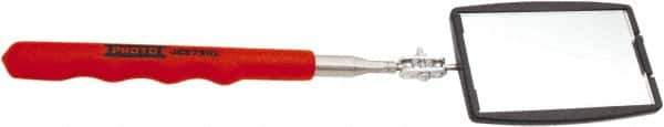 Proto - 29.75" OAL, Rectangular Glass Inspection Mirror - 3-3/4" Wide, 6-1/2" Collapsed Length, Telescoping - USA Tool & Supply