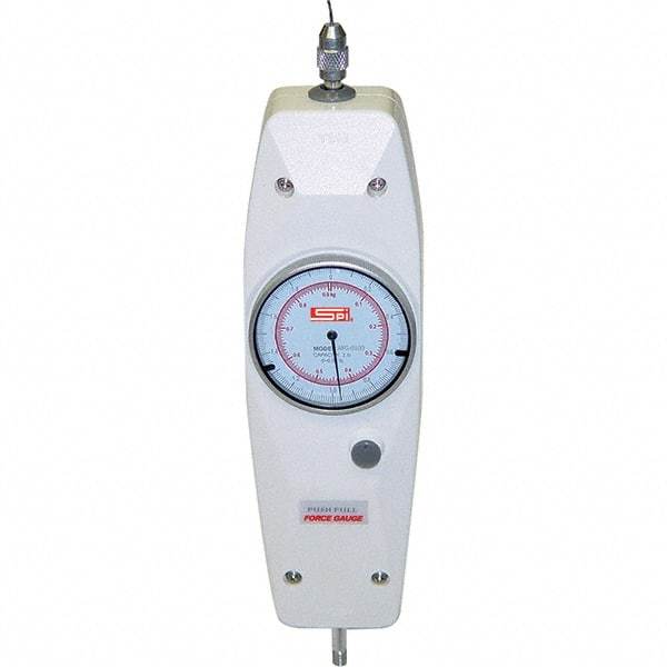 SPI - Mechanical Tension & Compression Force Gages Capacity (Lb.): 110.00 Capacity (kgf): 45.36 - USA Tool & Supply