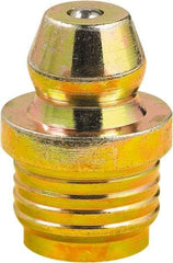 lumax - Straight Head Angle, 5/16 Drive-In Steel Grease Fitting Adapter - 3/8" Hex, 0.56" Overall Height, 0.26" Shank Length - USA Tool & Supply