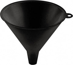 lumax - 16 oz Capacity Plastic Funnel - 5-1/4" Mouth OD, 3/4" Tip OD, 1-1/4" Straight Spout, Black - USA Tool & Supply