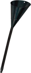 lumax - 64 oz Capacity Steel Funnel - 8" Mouth OD, 1/2" Tip OD, 16" Flexible Spout, Black - USA Tool & Supply