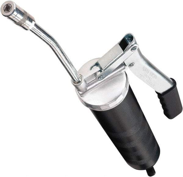 lumax - 10,000 Max psi, Rigid Lever Grease Gun - 14 oz Capacity, 1/8 Thread Outlet, 16 (High Volume Mode) Strokes per oz, Cartridge Fill - USA Tool & Supply