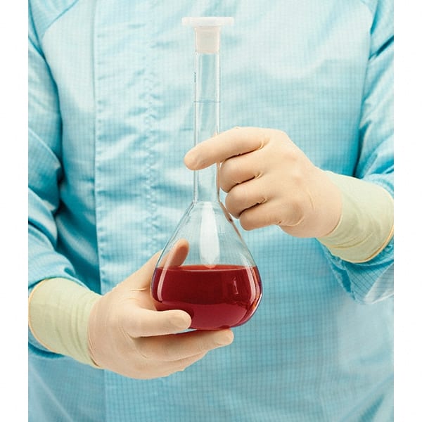 BioClean - Size M, 6.69 mil, Cleanroom Grade, Powder Free Latex Disposable Gloves - USA Tool & Supply