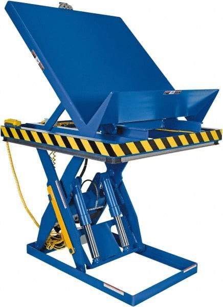 Vestil - 4,000 Lb Capacity Electric Scissor Lift - 11" to 47" Lift Height, 48" Platform Length x 48" Platform Width - USA Tool & Supply
