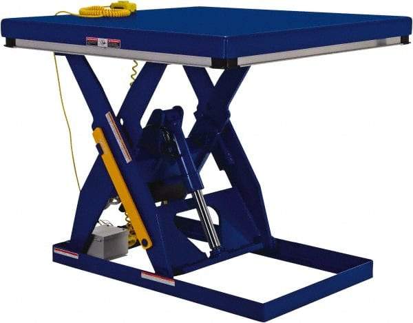 Vestil - 1,000 Lb Capacity Electric Scissor Lift - 7" to 43" Lift Height, 48" Platform Length x 48" Platform Width - USA Tool & Supply