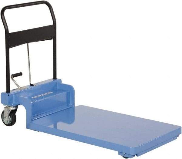 Vestil - 900 Lb Capacity Manual Scissor Lift - 3-1/2" to 24" Lift Height, 35-5/8" Platform Length x 23-3/4" Platform Width - USA Tool & Supply