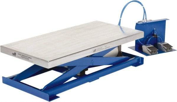 Vestil - 200 Lb Capacity Manual Scissor Lift - 11-1/4" to 29-1/2" Lift Height, 39-1/2" Platform Length x 19-1/2" Platform Width - USA Tool & Supply
