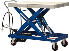 Vestil - 2,000 Lb Capacity Manual Scissor Lift - 15" to 39-1/2" Lift Height, 47-1/4" Platform Length x 24" Platform Width - USA Tool & Supply