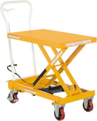 Vestil - 550 Lb Capacity Manual Scissor Elevating Cart - 12-1/2" to 36-1/8" Lift Height, 32-3/4" Platform Length x 19-3/4" Platform Width - USA Tool & Supply