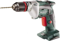 Metabo - 18 Volt 0.3529" Chuck Pistol Grip Handle Cordless Drill - 4000 RPM, Keyless Chuck, Reversible, Lithium-Ion Batteries Not Included - USA Tool & Supply