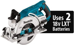 Makita - 18 Volt, 7-1/4" Blade, Cordless Circular Saw - 5,100 RPM, Lithium-Ion Batteries Not Included - USA Tool & Supply