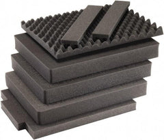 Pelican Products, Inc. - Tool Box Foam Foam Set - 13-1/4" Wide x 7-1/8" Deep x 19-3/4" High, Black, For Pelican Case 1607 - USA Tool & Supply