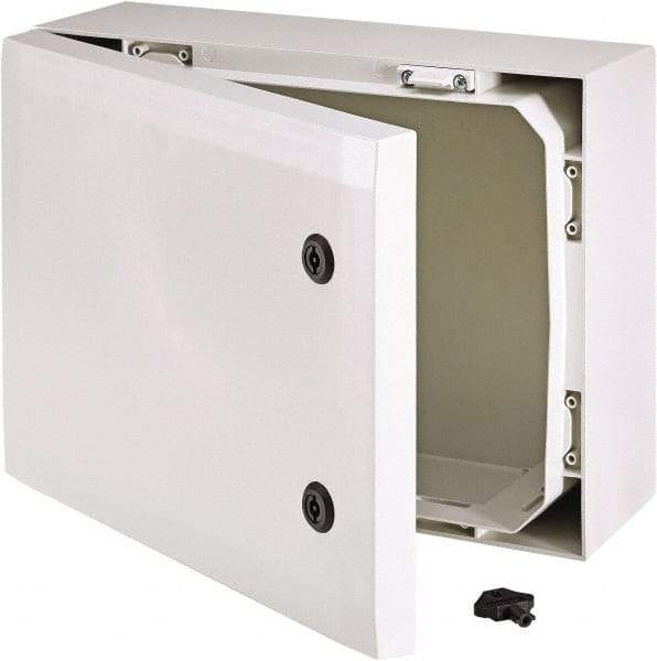 Fibox - Polycarbonate Standard Enclosure Hinge Cover - NEMA 4, 4X, 5.91" Wide x 15.75" High x 11.81" Deep, Impact Resistant - USA Tool & Supply