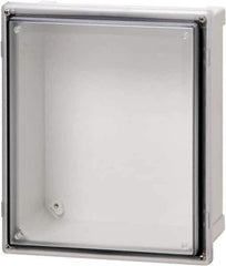 Fibox - Polycarbonate Standard Enclosure Hinge Cover - NEMA 4, 4X, 6, 6P, 12, 13, 12" Wide x 14" High x 7" Deep, Impact, Moisture & Corrosion Resistant, Dirt-tight & Dust-tight - USA Tool & Supply