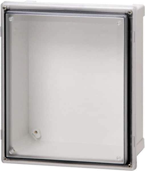 Fibox - Polycarbonate Standard Enclosure Hinge Cover - NEMA 4, 4X, 6, 6P, 12, 13, 8" Wide x 10" High x 6" Deep, Impact, Moisture & Corrosion Resistant, Dirt-tight & Dust-tight - USA Tool & Supply