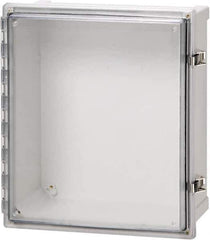 Fibox - Polycarbonate Standard Enclosure Hinge Cover - NEMA 4, 4X, 6, 6P, 12, 13, 8" Wide x 10" High x 4" Deep, Impact, Moisture & Corrosion Resistant, Dirt-tight & Dust-tight - USA Tool & Supply