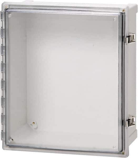 Fibox - Polycarbonate Standard Enclosure Hinge Cover - NEMA 4, 4X, 6, 6P, 12, 13, 8" Wide x 10" High x 6" Deep, Impact, Moisture & Corrosion Resistant, Dirt-tight & Dust-tight - USA Tool & Supply