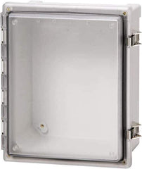 Fibox - Polycarbonate Standard Enclosure Hinge Cover - NEMA 4, 4X, 6, 6P, 12, 13, 10" Wide x 10" High x 6" Deep, Impact, Moisture & Corrosion Resistant, Dirt-tight & Dust-tight - USA Tool & Supply