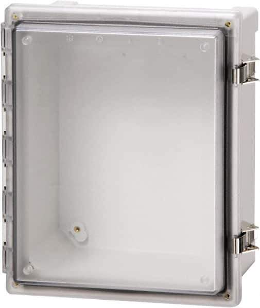 Fibox - Polycarbonate Standard Enclosure Hinge Cover - NEMA 4, 4X, 6, 6P, 12, 13, 8" Wide x 10" High x 6" Deep, Impact, Moisture & Corrosion Resistant, Dirt-tight & Dust-tight - USA Tool & Supply