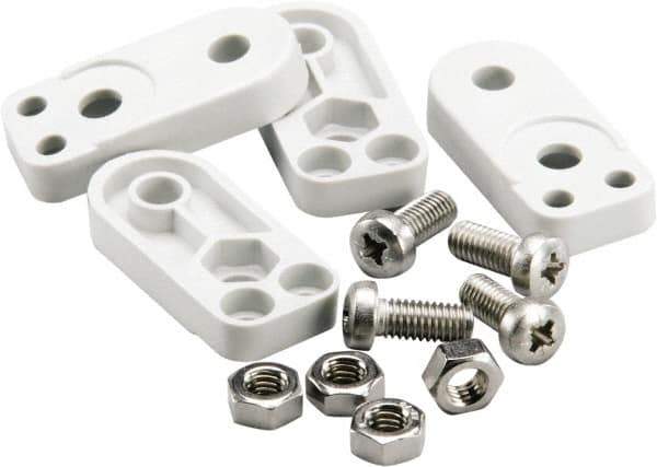 Fibox - Electrical Enclosure Polycarbonate Mounting Foot Kit - For Use with SOLID - USA Tool & Supply