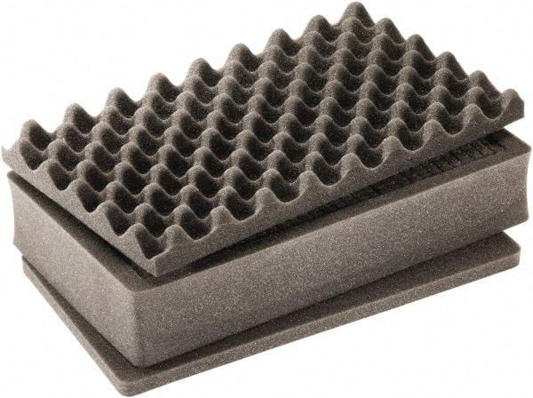 Pelican Products, Inc. - Tool Box Foam Foam Set - 14-1/2" Wide x 7-3/4" Deep x 22-5/8" High, Black, For Pelican Case 1525 - USA Tool & Supply