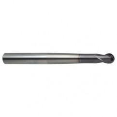 2mm Dia. - 80mm OAL 2 FL 30 Helix Firex Carbide Ball Nose End Mill - USA Tool & Supply