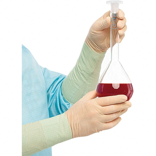 BioClean - Size M, 6.69 mil, Cleanroom Grade, Powder Free Latex Disposable Gloves - USA Tool & Supply