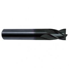 9/16 Dia. x 3-1/2 Overall Length 4-Flute Square End Solid Carbide SE End Mill-Round Shank-Center Cut-Super-A - USA Tool & Supply