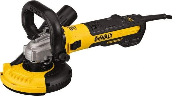 DeWALT - 5" Wheel Diam, 9,000 RPM, Corded Angle & Disc Grinder - 5/8-11 Spindle, 120 Volts, 13 Amps - USA Tool & Supply