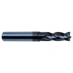 3/16 Dia. x 2-1/2 Overall Length 4-Flute Square End Solid Carbide SE End Mill-Round Shank-Center Cut-Super-A - USA Tool & Supply