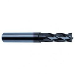 7/16 Dia. x 4-1/2 Overall Length 4-Flute Square End Solid Carbide SE End Mill-Round Shank-Center Cut-Super-A - USA Tool & Supply