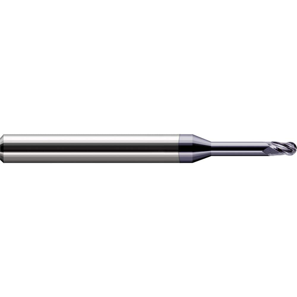 Harvey Tool - 1/8" Diam, 3/16" LOC, 3 Flute Solid Carbide Ball End Mill