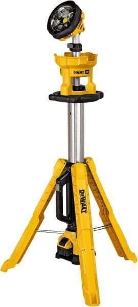 DeWALT - 20 Volts, 3000 Lumens, Cordless Work Light - Yellow, 11 hr Run Time - USA Tool & Supply