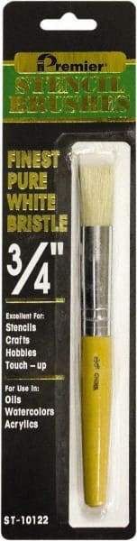 Premier Paint Roller - Stencil Brushes & Rollers Type: Stencil Brush Diameter (Inch): 3/4 - USA Tool & Supply