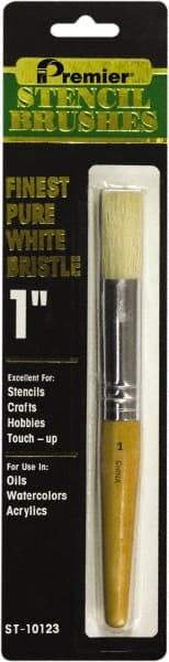 Premier Paint Roller - Stencil Brushes & Rollers Type: Stencil Brush Diameter (Inch): 1 - USA Tool & Supply