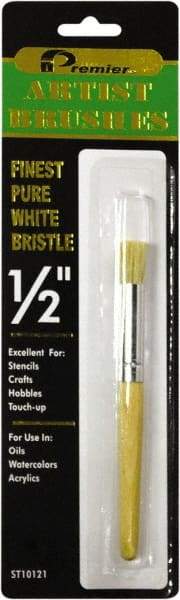 Premier Paint Roller - Stencil Brushes & Rollers Type: Stencil Brush Diameter (Inch): 1/2 - USA Tool & Supply