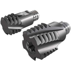 Iscar - MT-ISO-MM Grade IC908 Carbide Thread Milling Tip Insert - TiAlN Finish, 4 Flutes, 12mm Cutting Diam, 9mm Depth of Cut, 14.3mm Extension - USA Tool & Supply